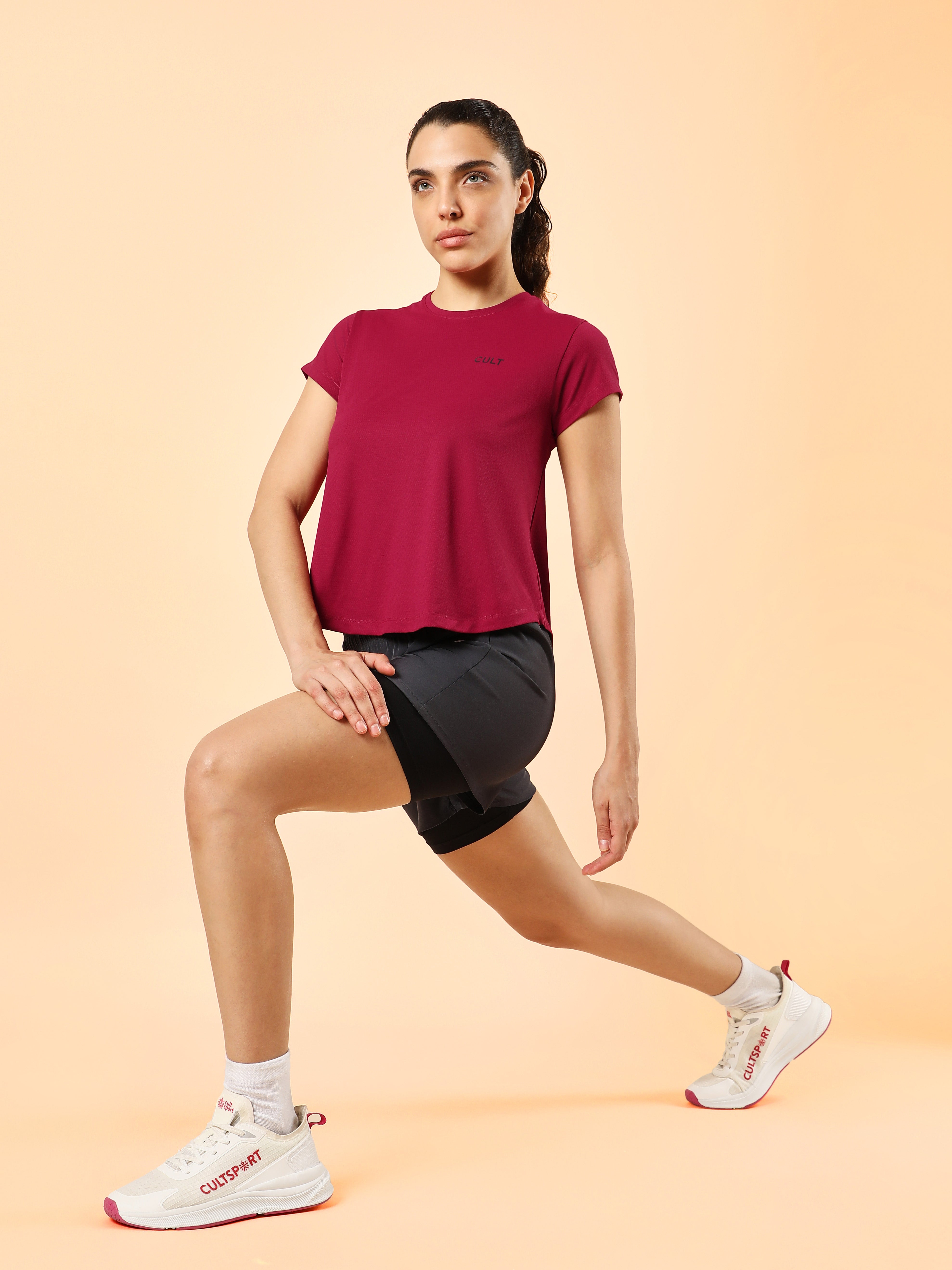 Women's Red High Energy Training Top