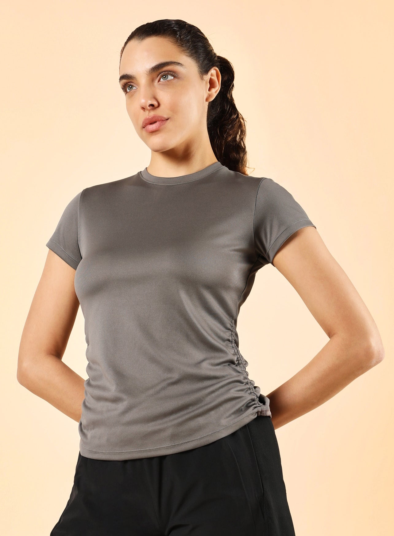 Women's Dark Grey Training Shape Shifter Top