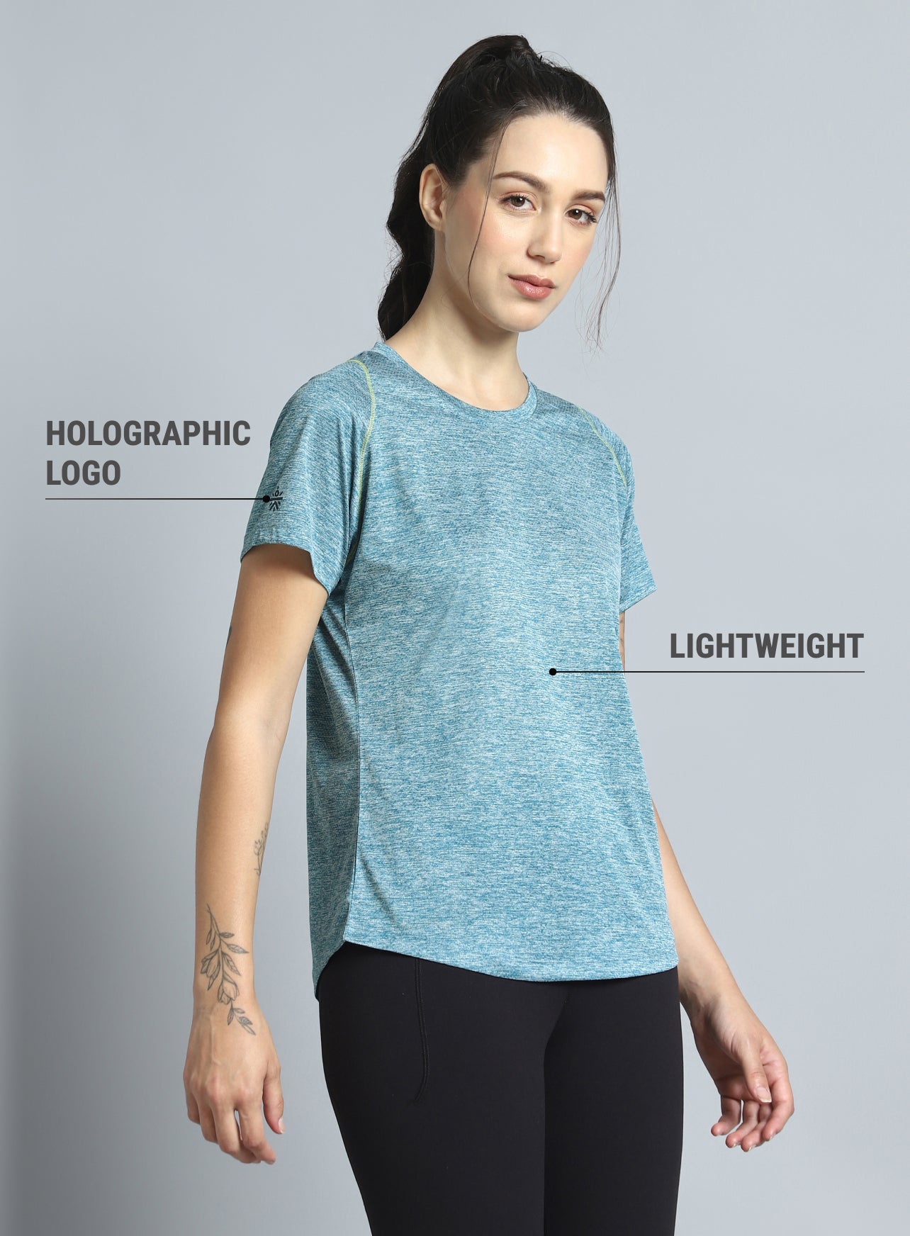 Women's Blue Training Sculpted T-shirt