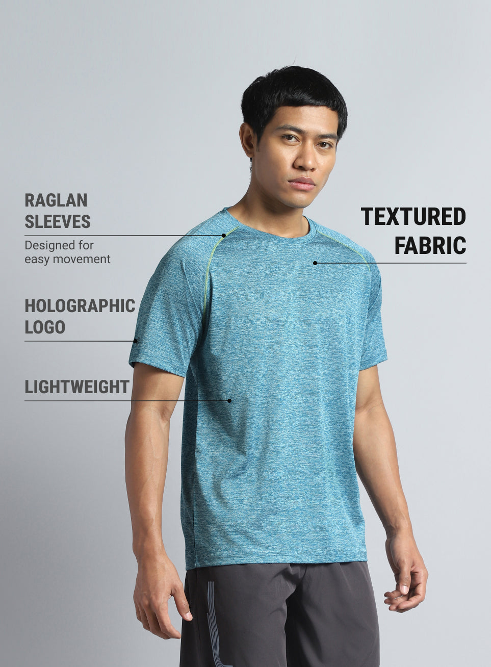 Men's Blue Training Sculpted T-shirt