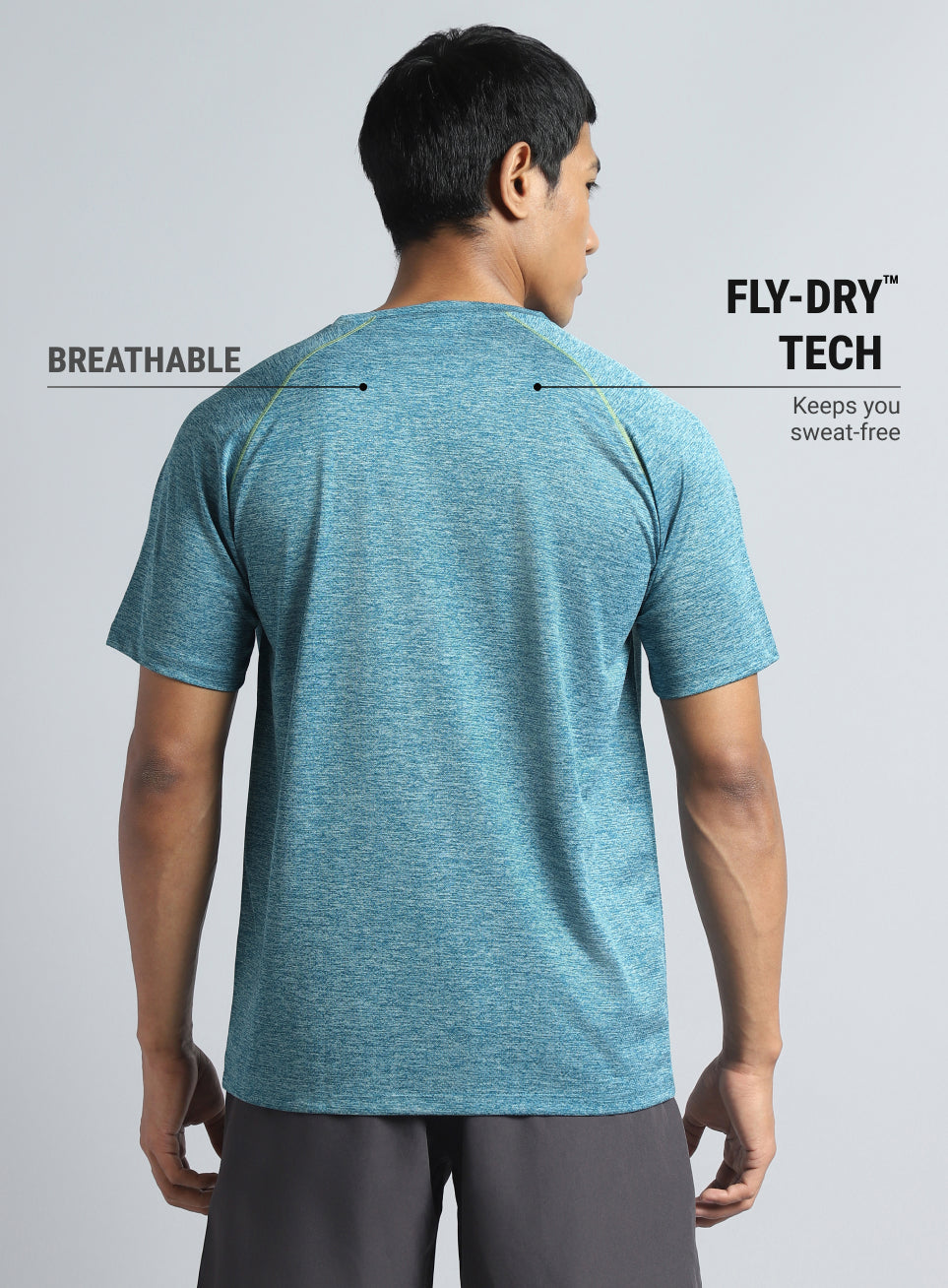 Men's Blue Training Sculpted T-shirt