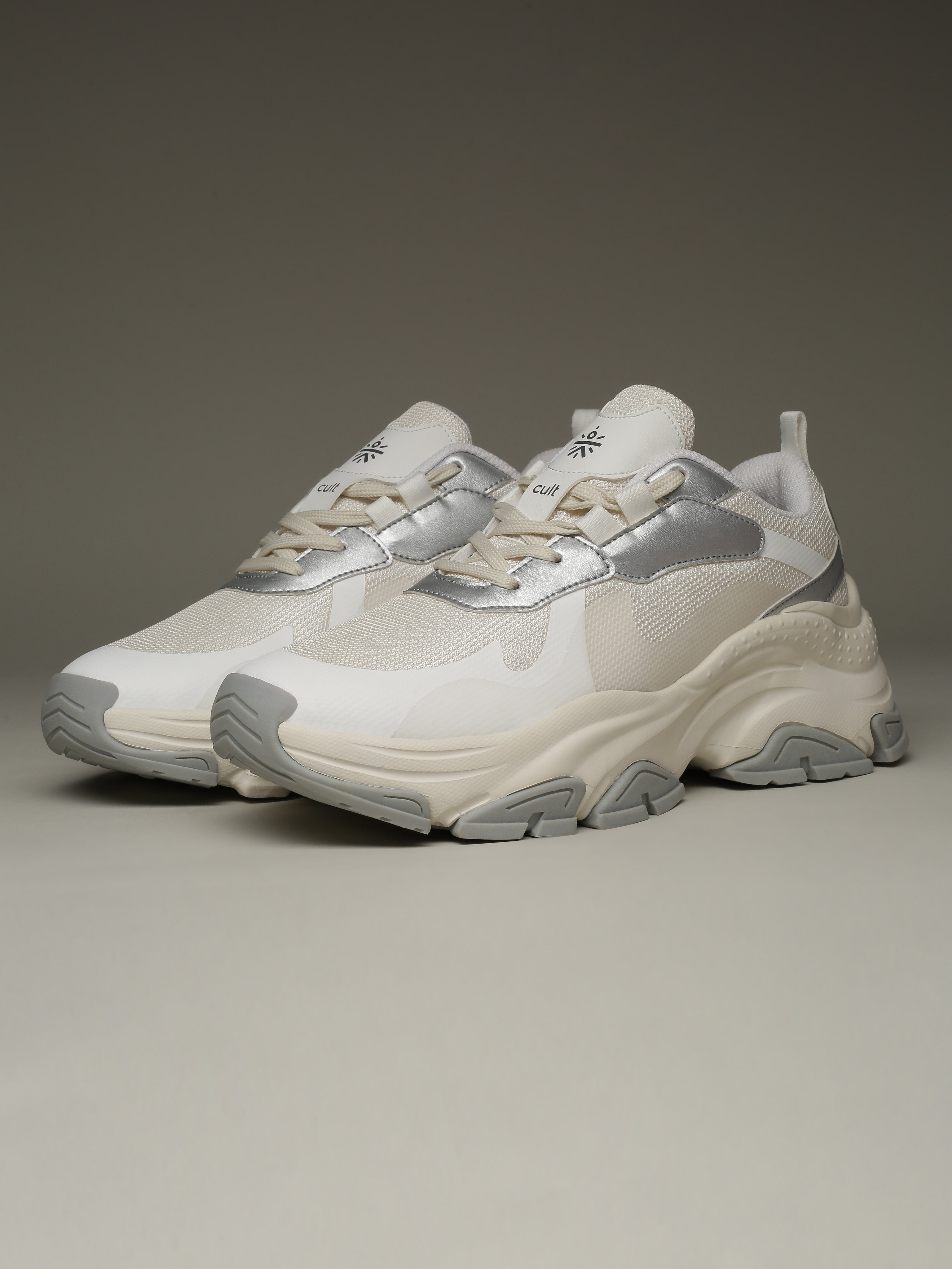 cult Women's Venus Sneakers - Off White/Silver