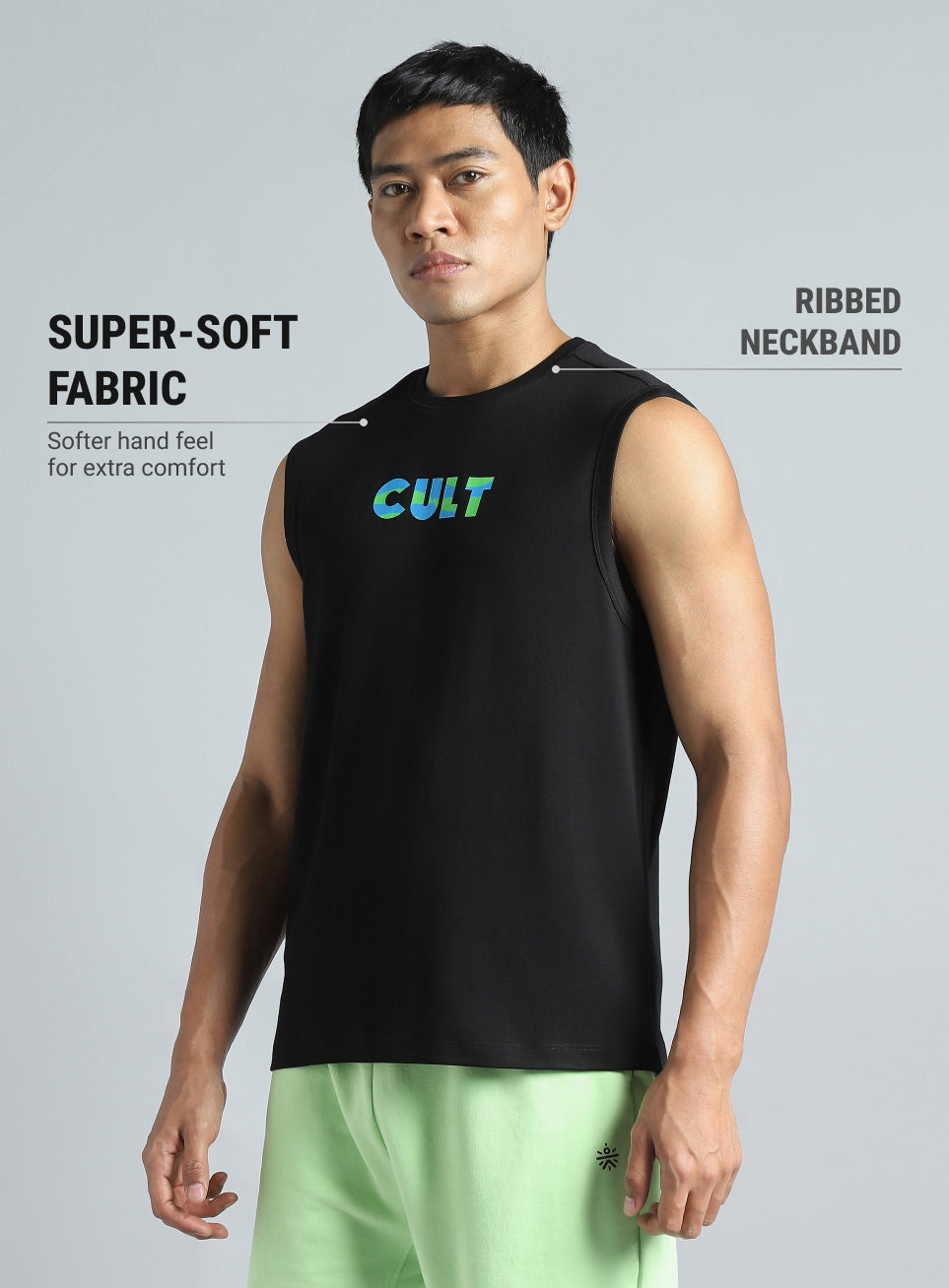 Men's Black Dance Brand Carrier Tank