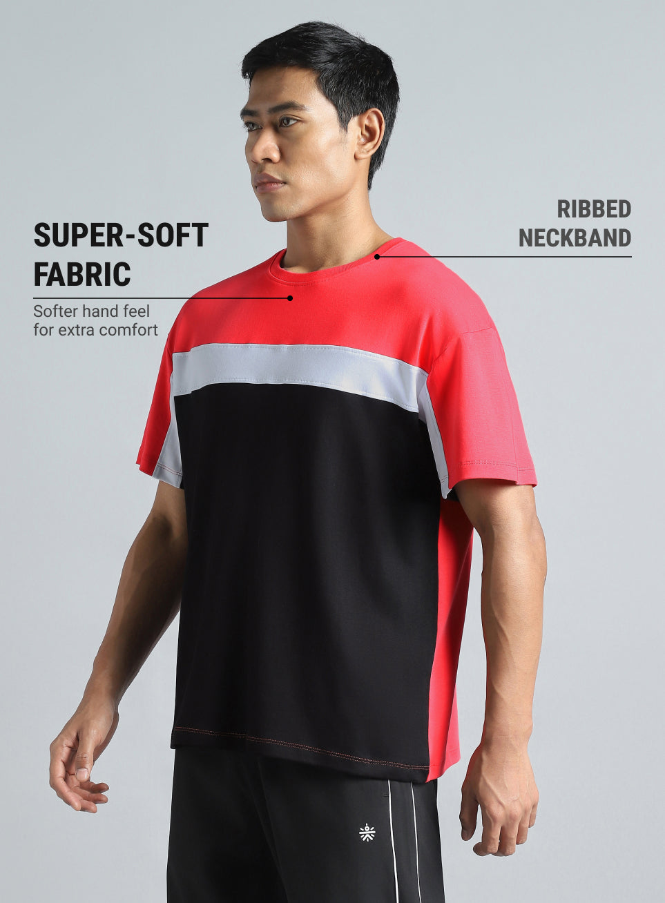 Men's Coral Dance off Colourblock T-shirt