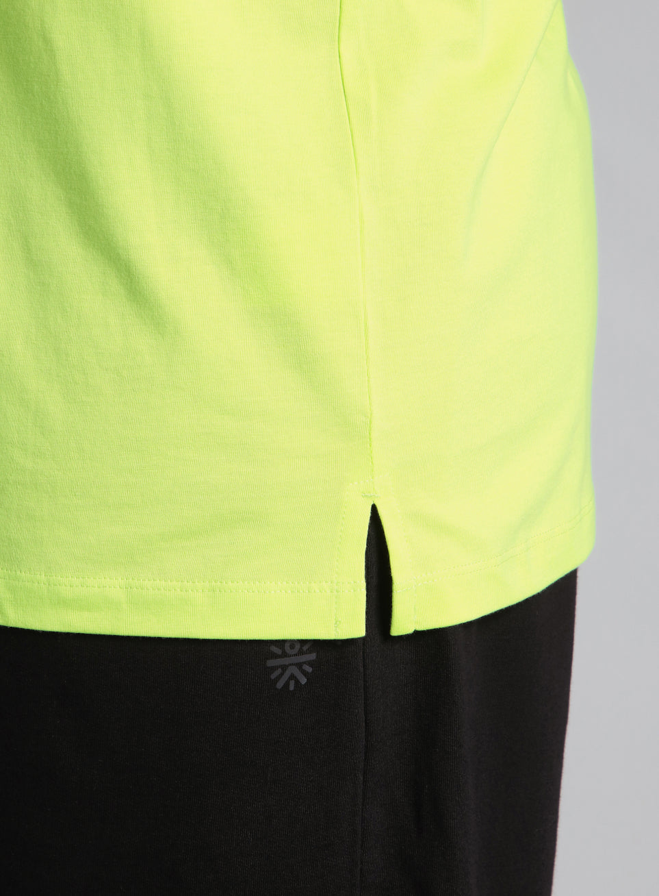 Men's Lime Cotton Plus Size Everyday Regular Fit T-shirt