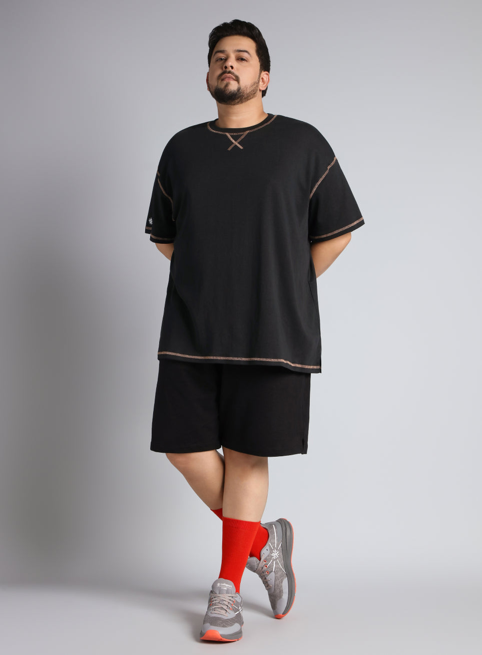 Men's Black Play Day Plus Size Oversized fit T-shirt