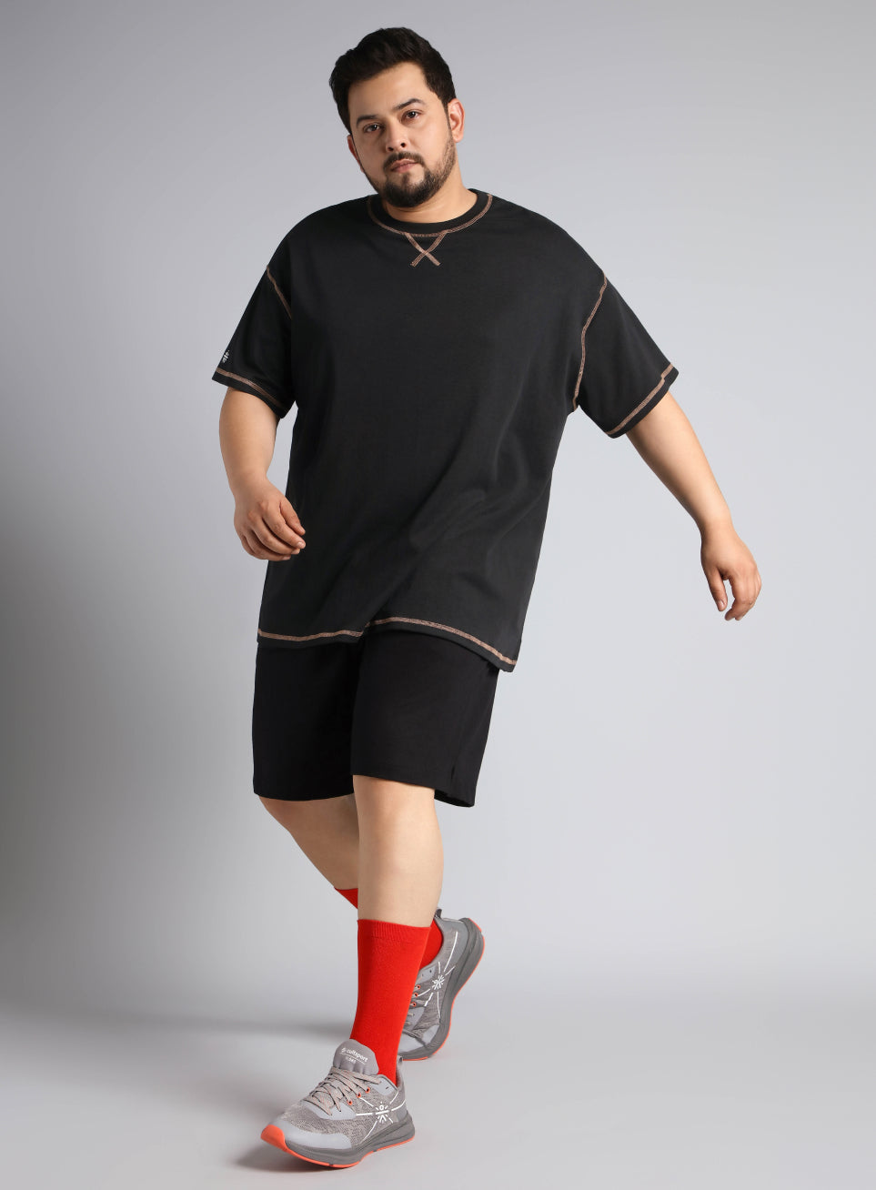 Men's Black Play Day Plus Size Oversized fit T-shirt