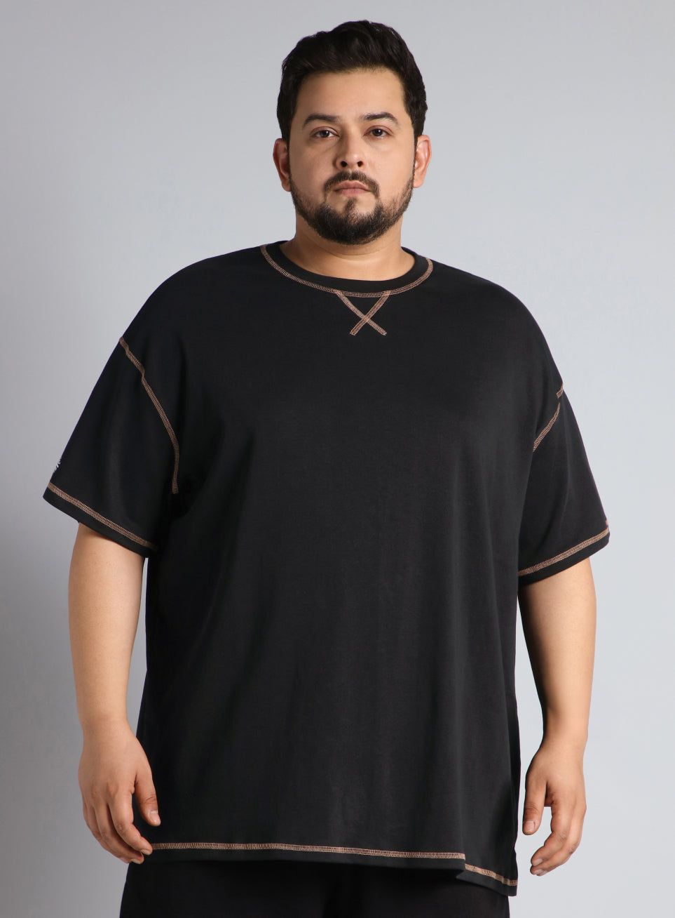 Men's Black Play Day Plus Size Oversized fit T-shirt