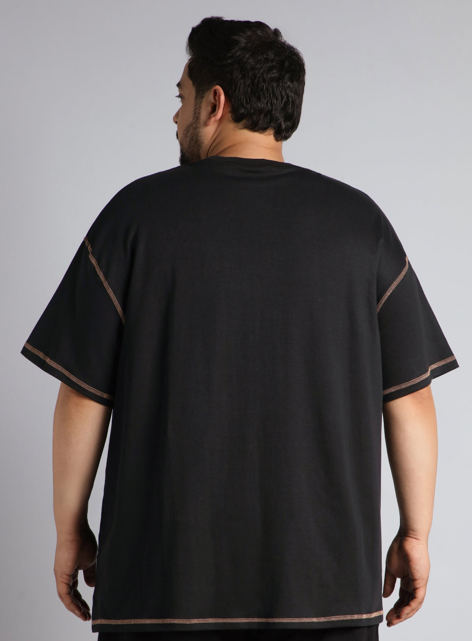 Men's Black Play Day Plus Size Oversized fit T-shirt