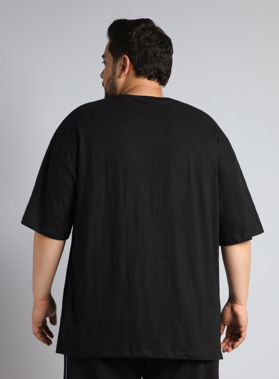 Men's Black Cult Graphic Plus Size Oversized fit T-shirt