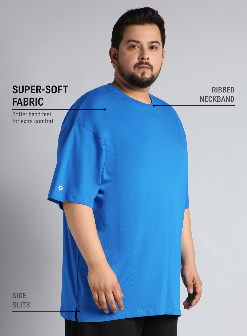 Men's Blue One More Rep Graphic Plus Size Oversized fit T-shirt