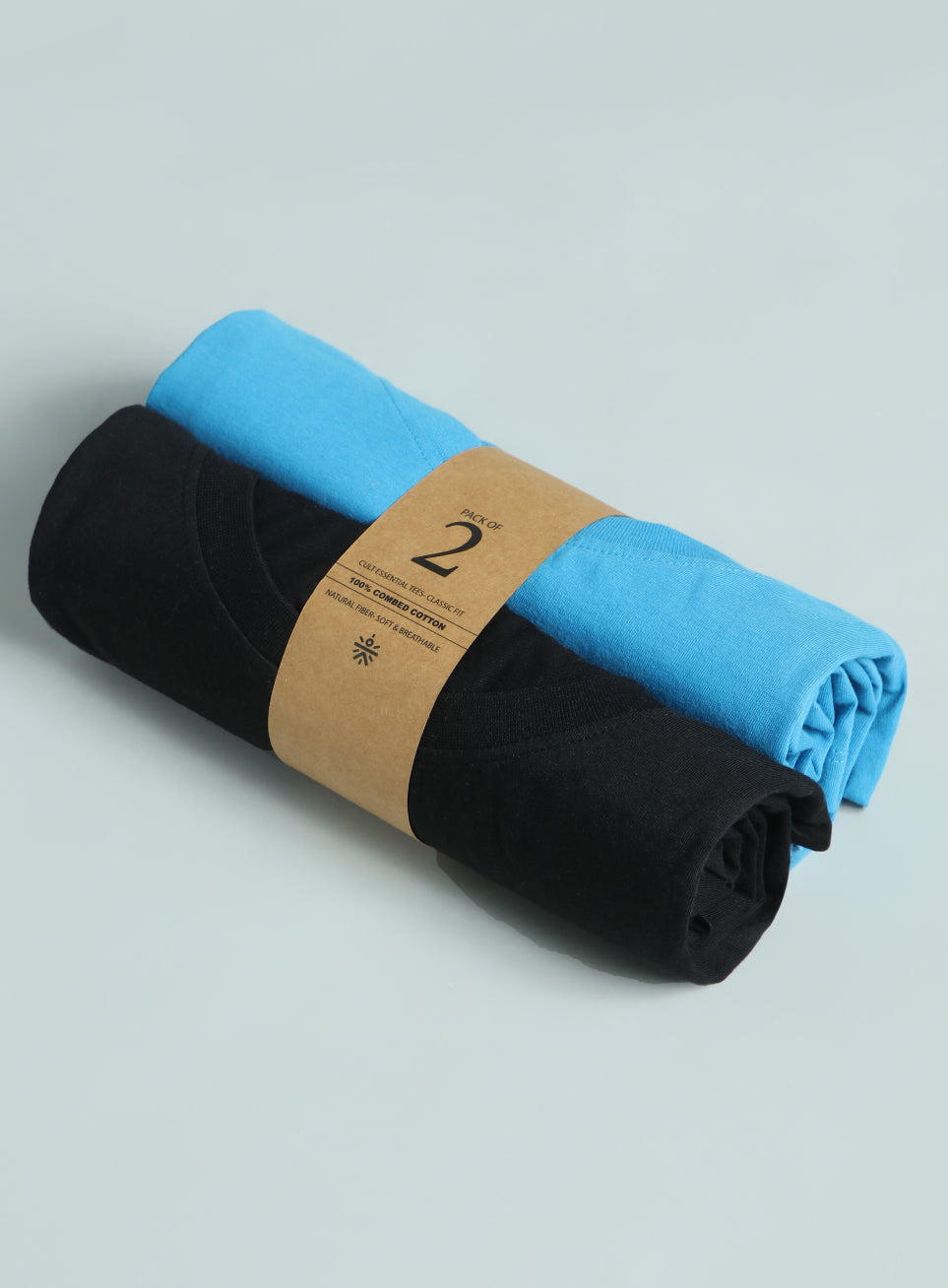 Men's Cult Essential Cotton Plus Size Pack of 2 Regular fit T-shirt