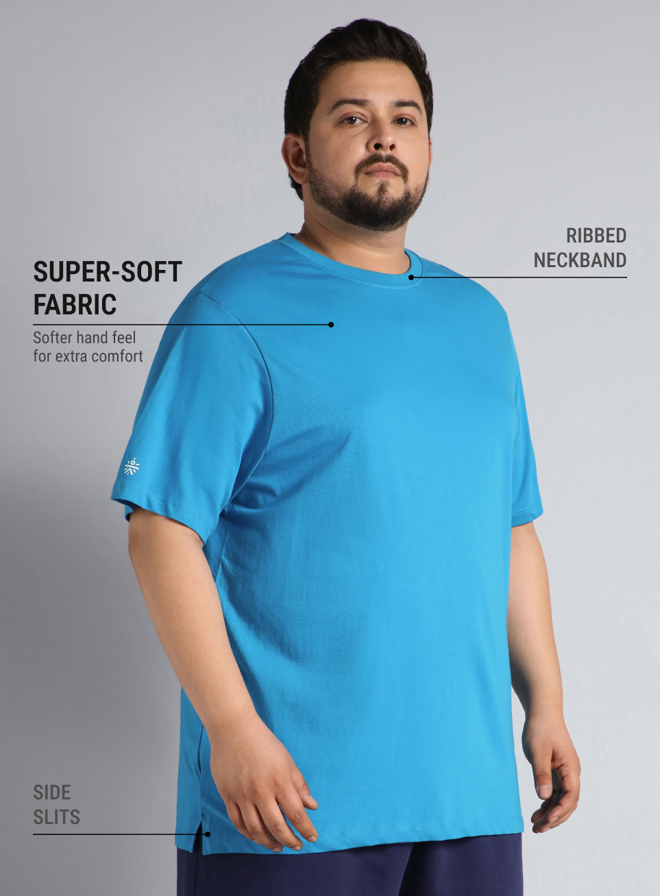 Men's Cult Essential Cotton Plus Size Pack of 2 Regular fit T-shirt