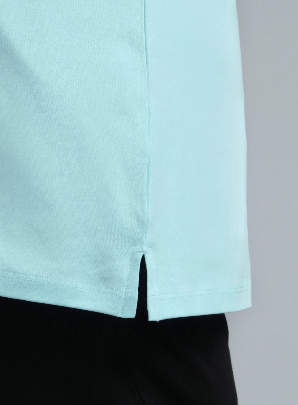 Women's Sky Blue Cotton Plus Size Everyday Oversized Fit T-shirt