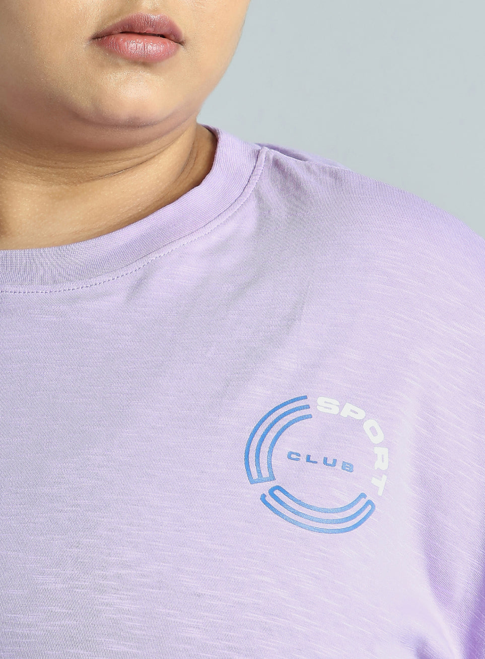 Women's Pink Sports Club Plus Size Oversized Fit T-shirt