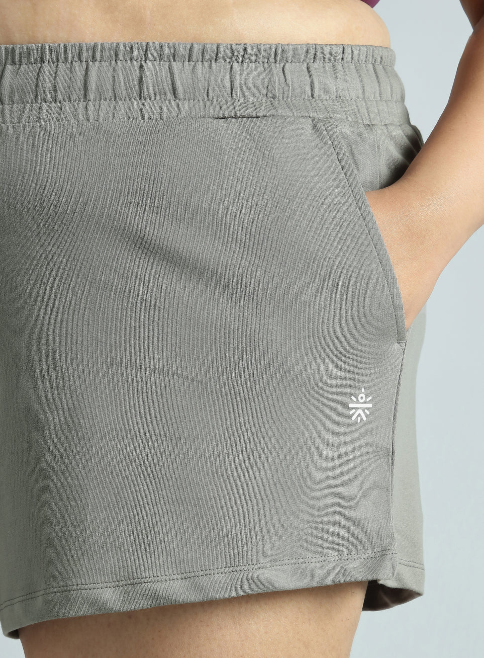 Women's Dark Grey Plus Size Everyday Essential Cotton Shorts