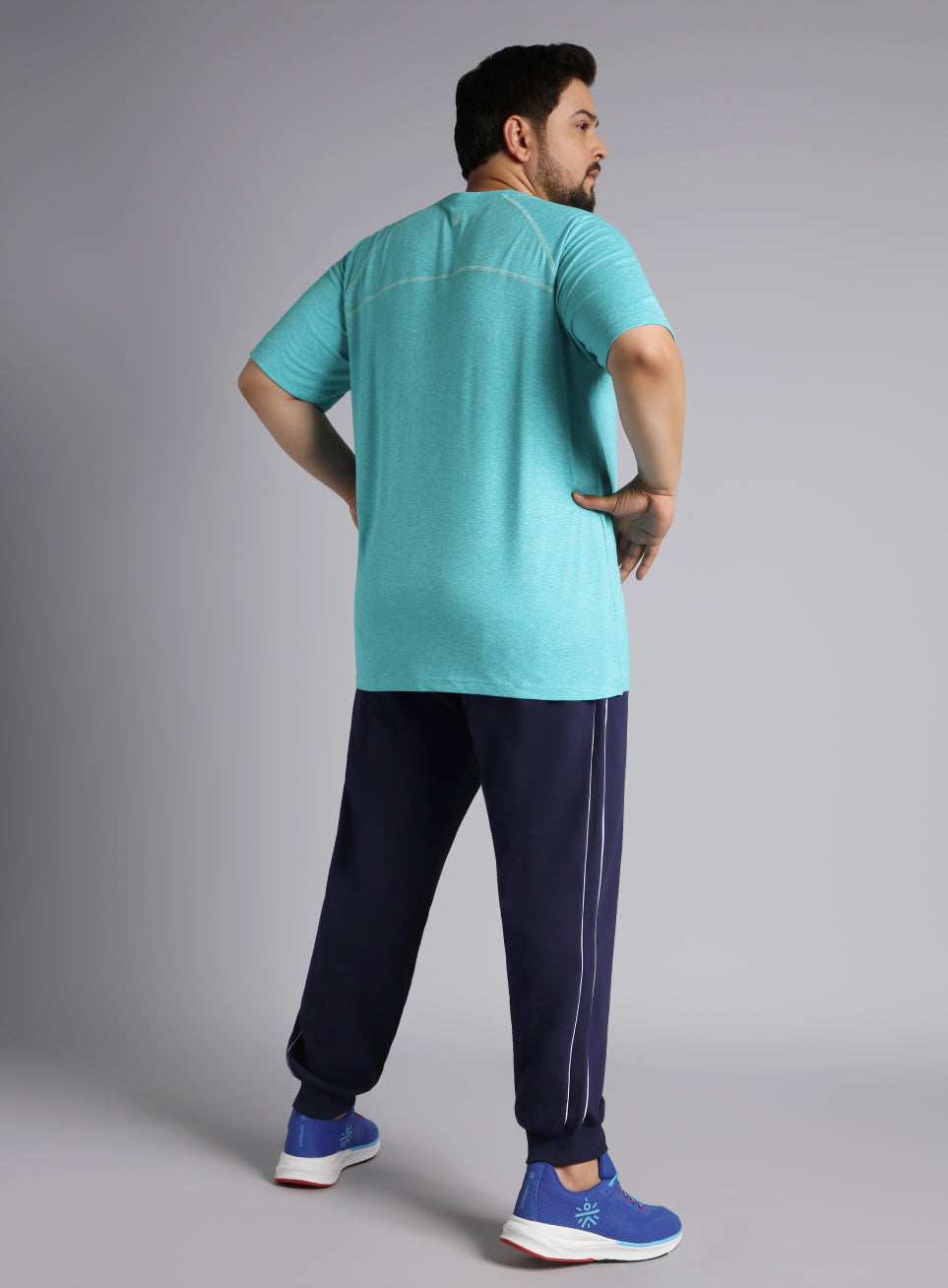 Men's Blue Flex Plus Size COMFORtech Regular fit T-shirt