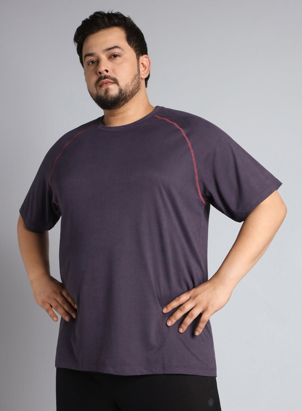 Men's Purple Flex Plus Size COMFORtech Regular fit T-shirt