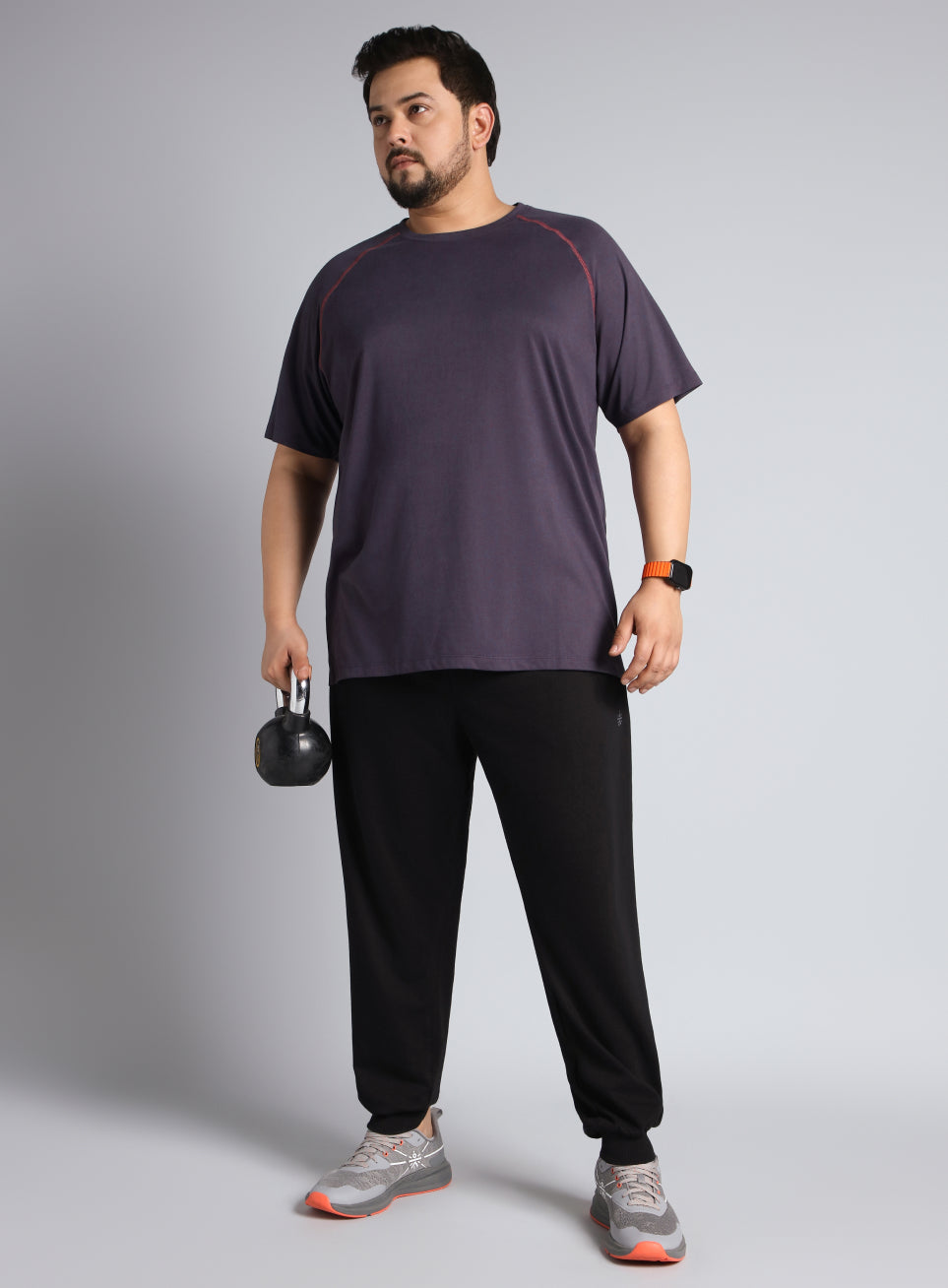 Men's Purple Flex Plus Size COMFORtech Regular fit T-shirt