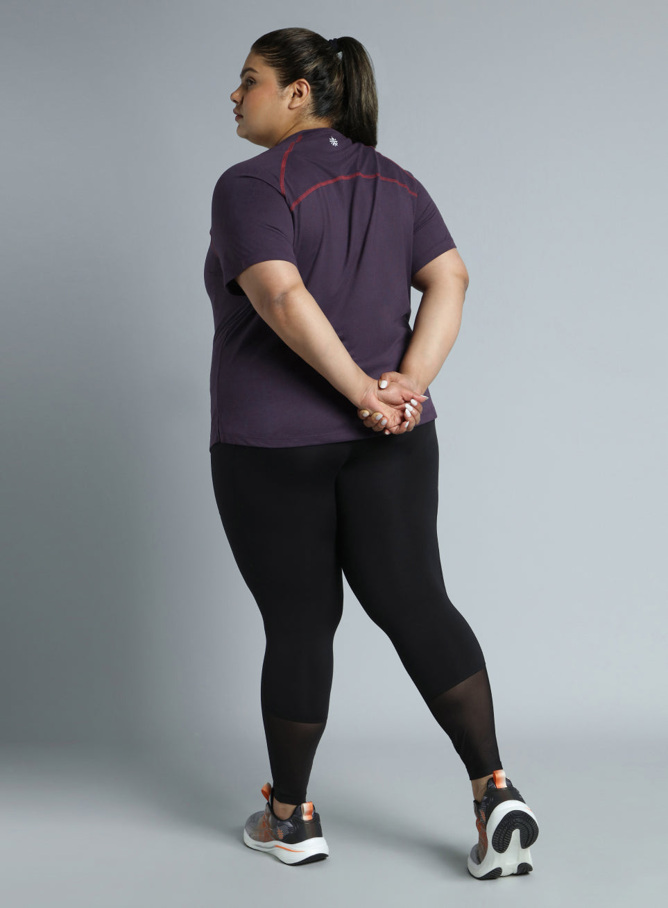 Women's Purple Flex Plus Size COMFORtech Regular Fit T-shirt