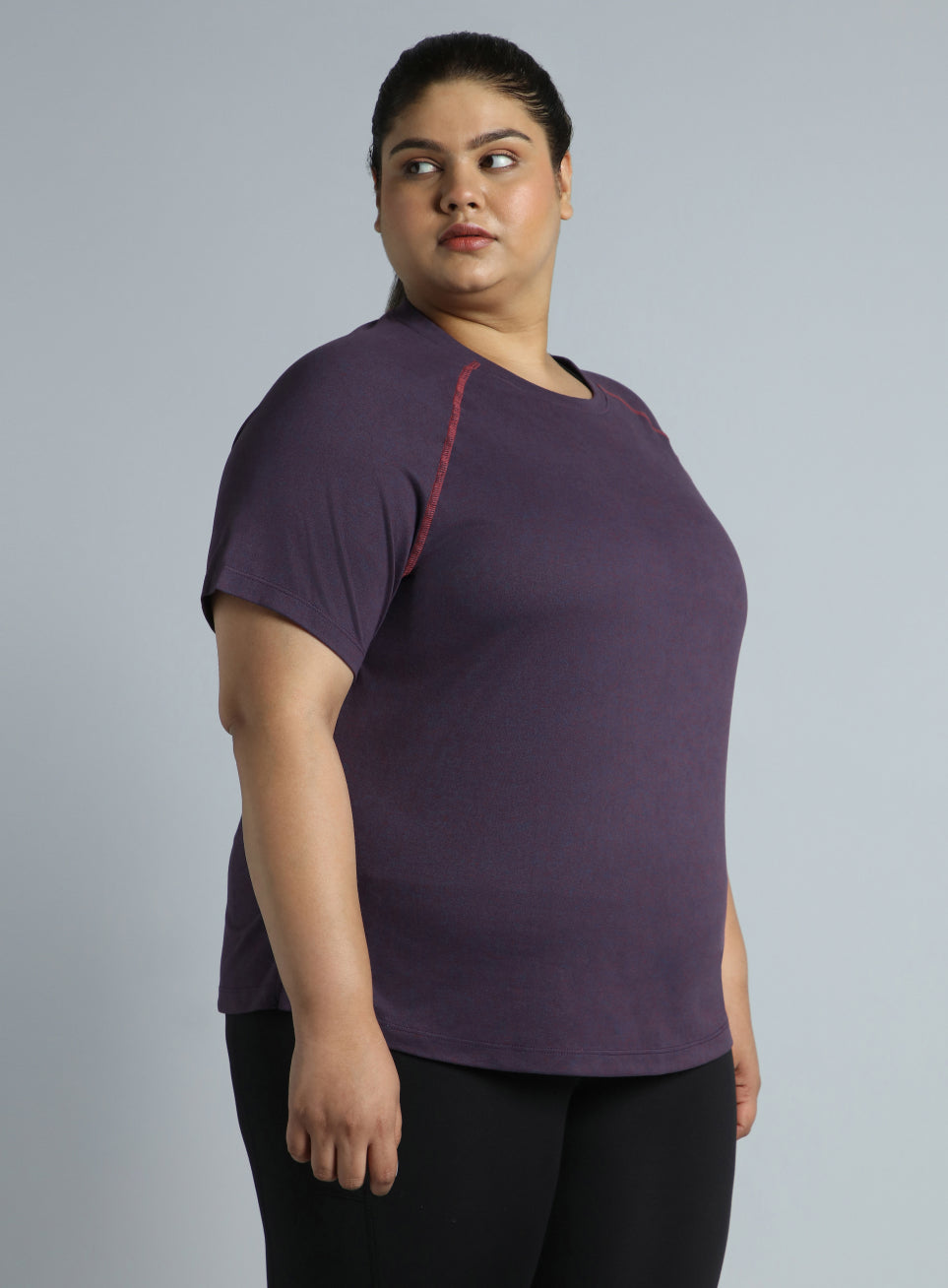 Women's Purple Flex Plus Size COMFORtech Regular Fit T-shirt