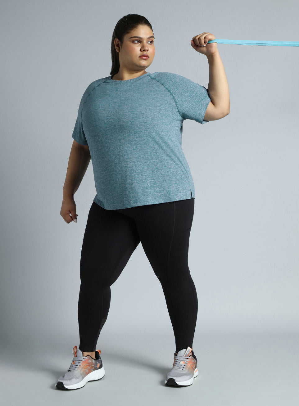 Women's Blue Flex Plus Size COMFORtech Regular Fit T-shirt