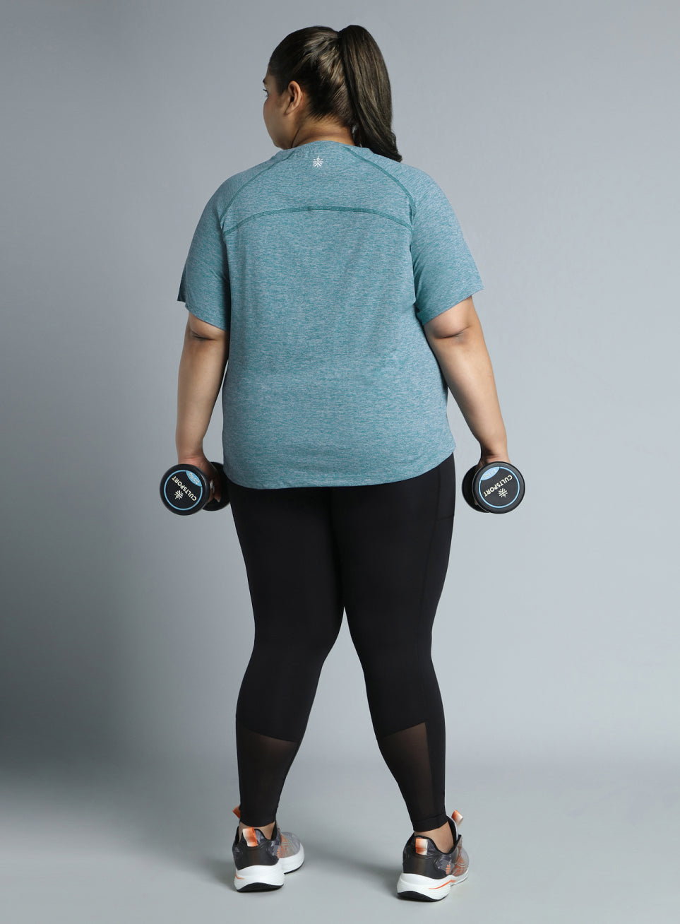 Women's Blue Flex Plus Size COMFORtech Regular Fit T-shirt