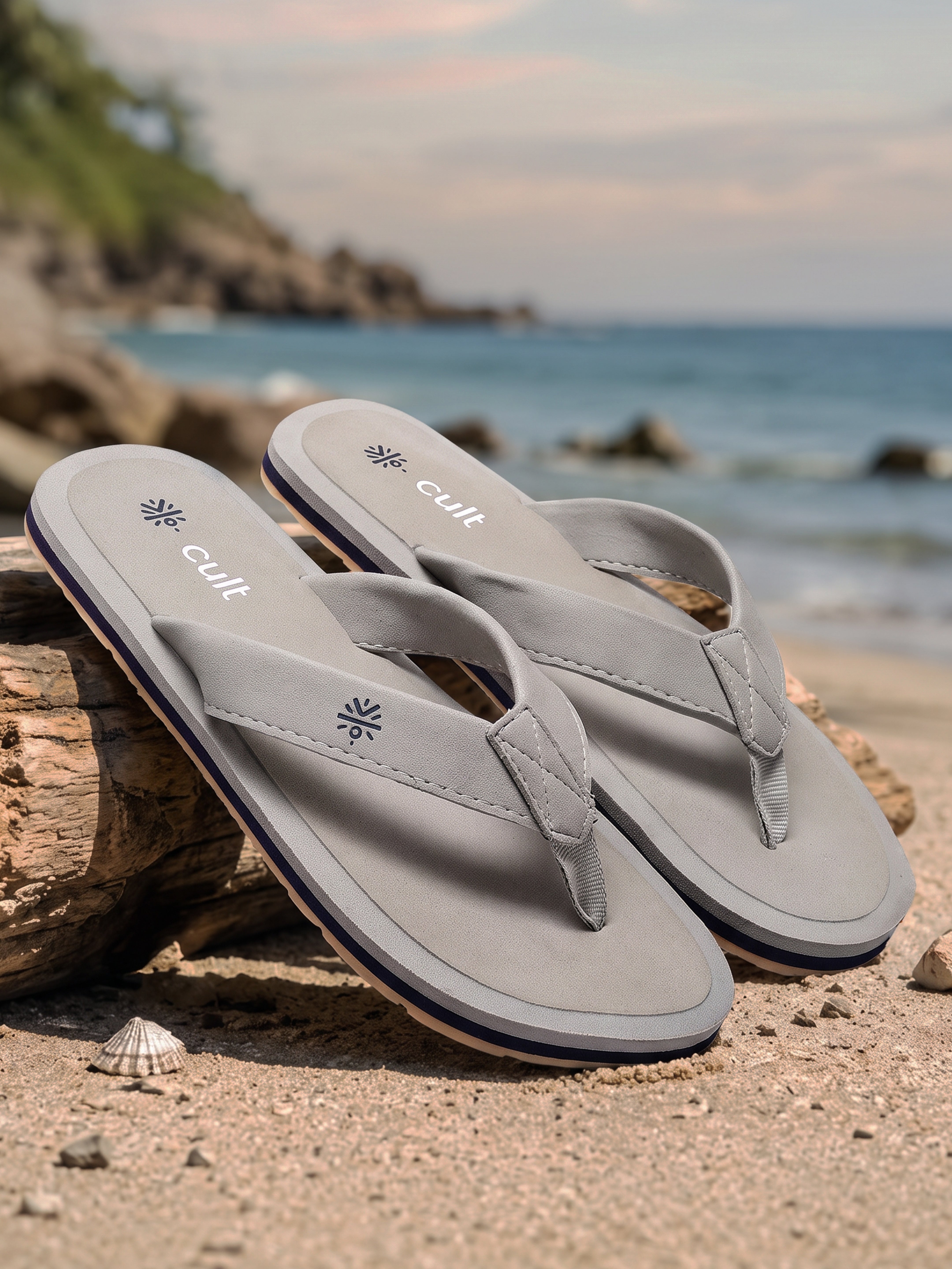 cult Men's Vetra Flip Flops - Grey
