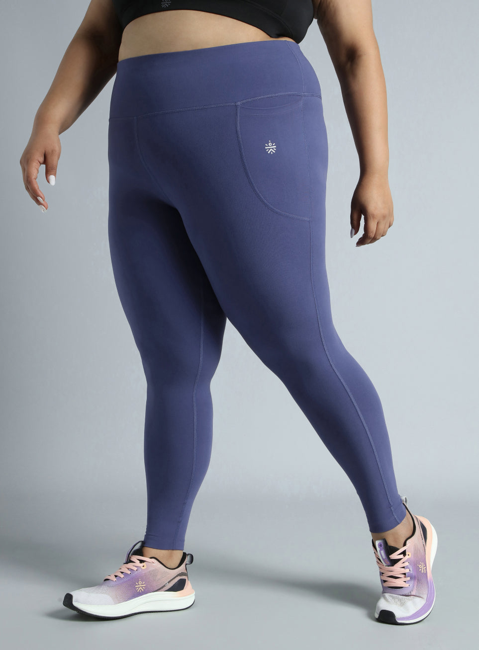 Women's Purple Training Essential Plus Size Tights