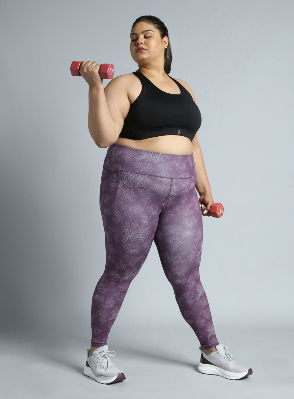 Women's Wine Training Essential Plus Size Printed Tights