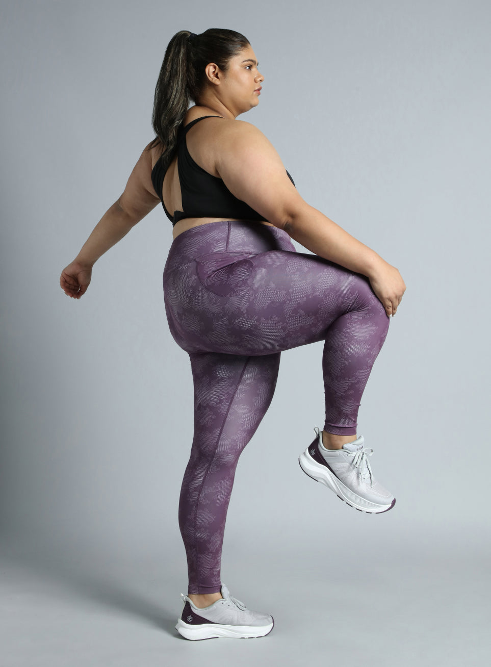 Women's Wine Training Essential Plus Size Printed Tights