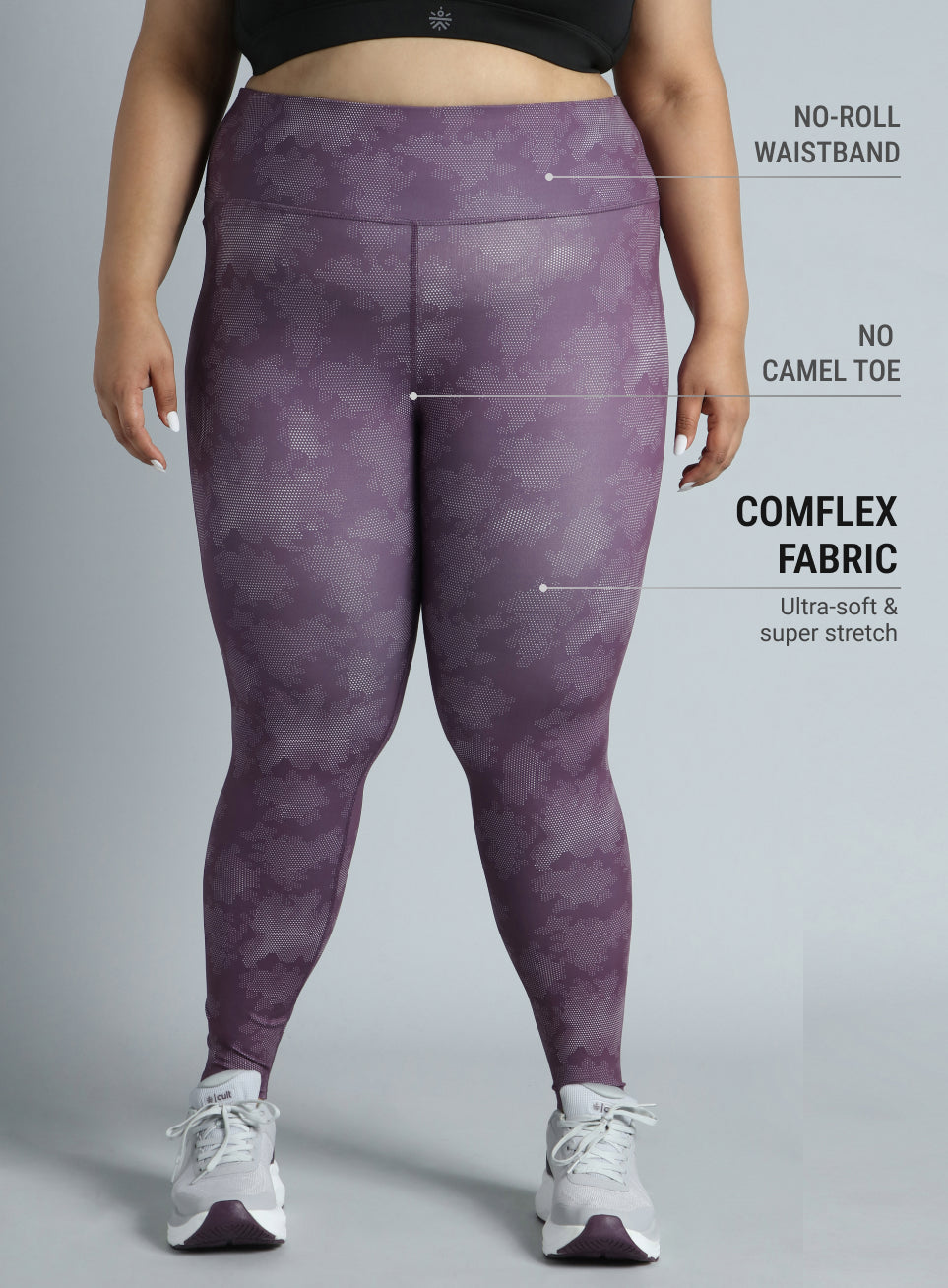 Women's Wine Training Essential Plus Size Printed Tights