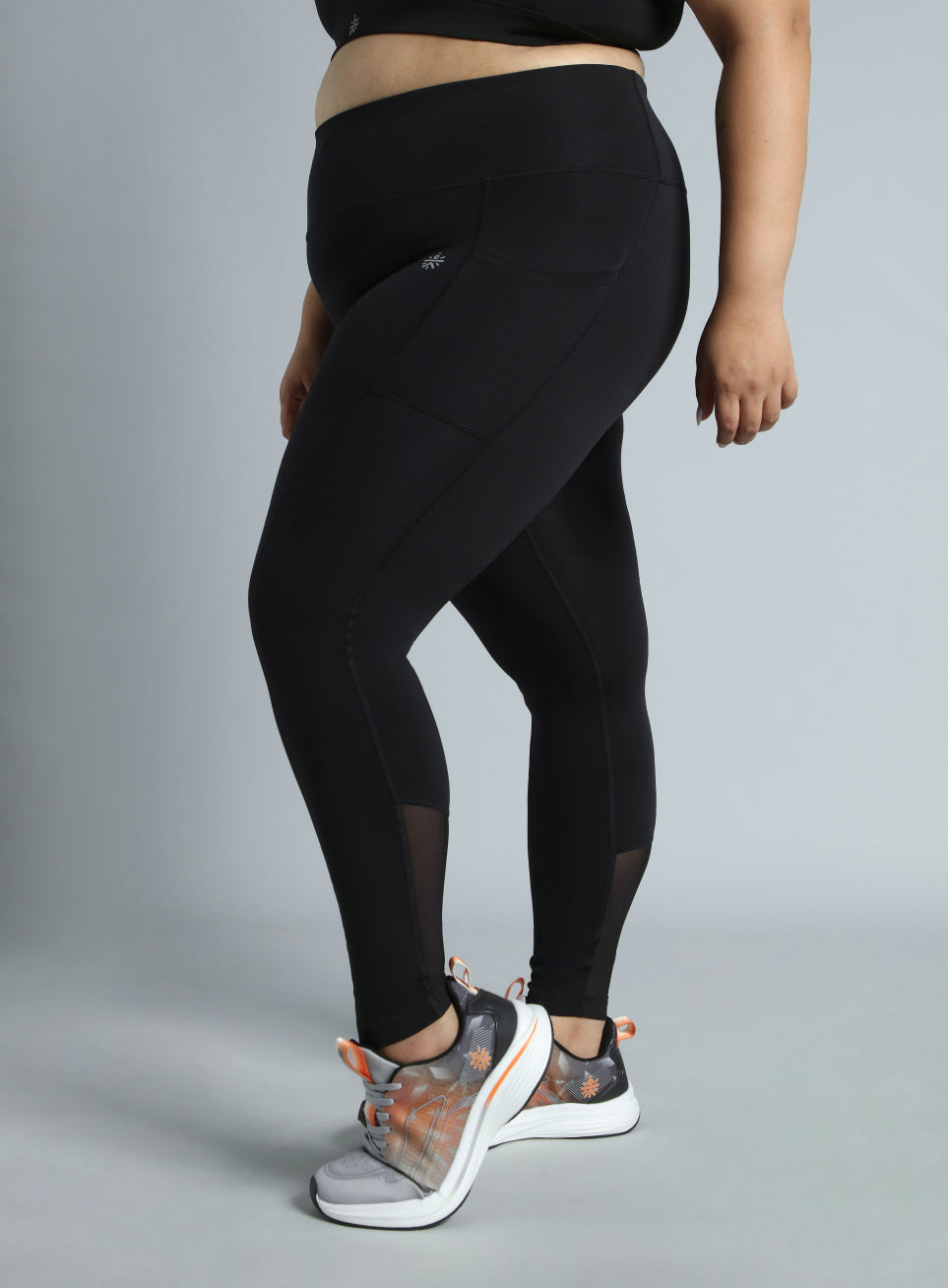 Women's Black Running Essential Plus Size Tights