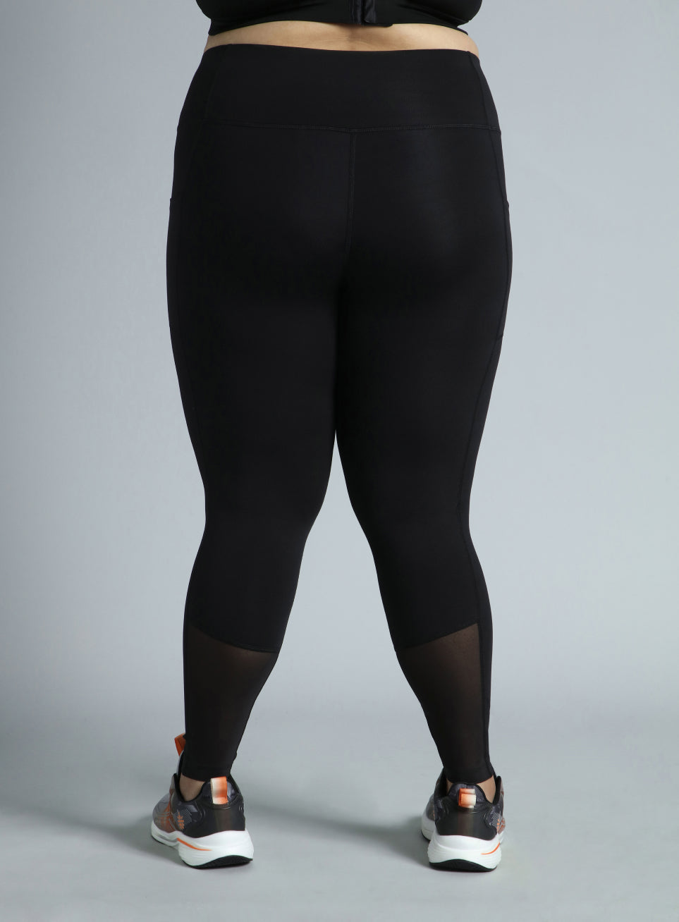 Women's Black Running Essential Plus Size Tights