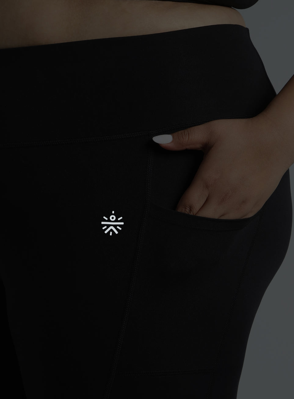 Women's Black Running Essential Plus Size Tights