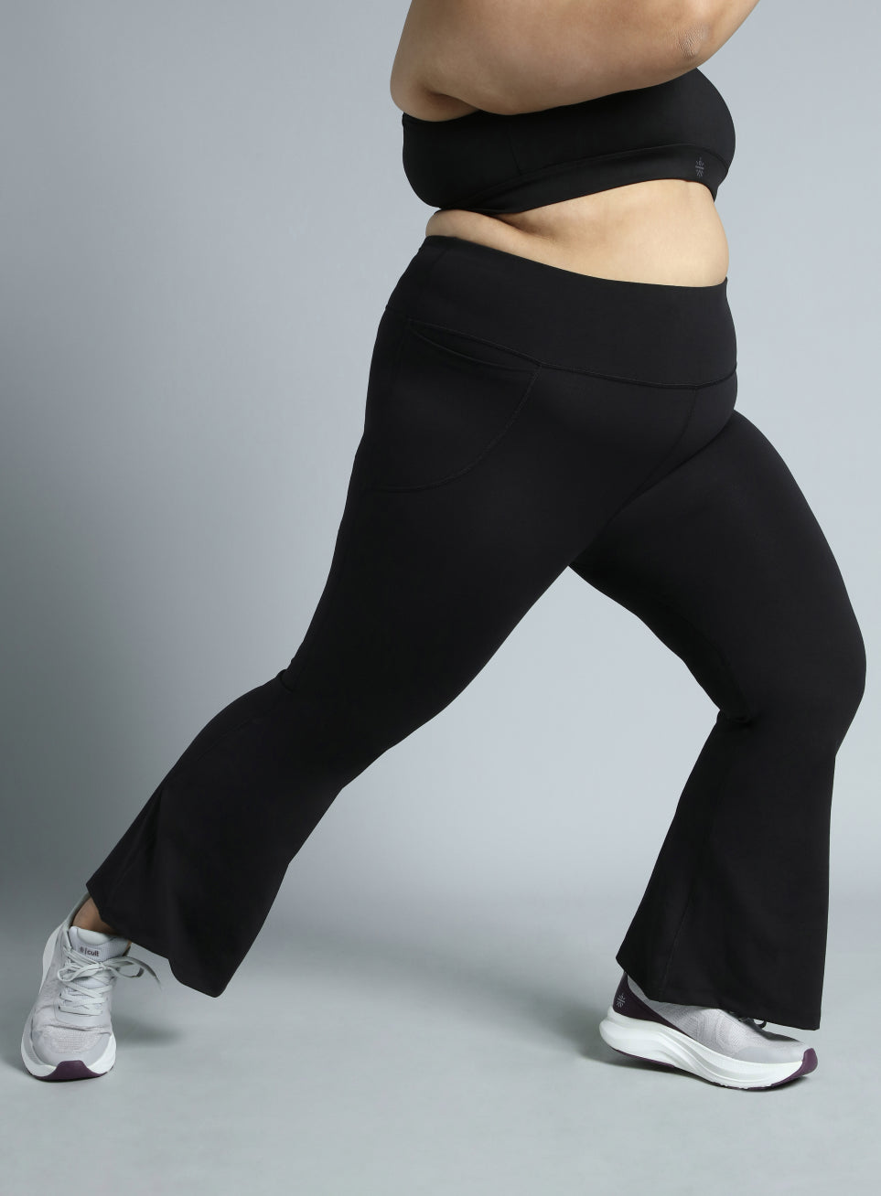 Women's Black All Format Training Plus Size Flared Pants