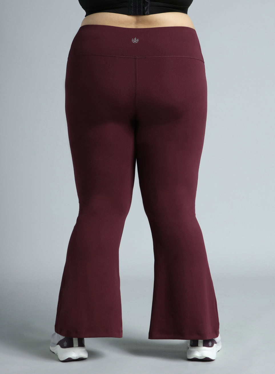 Women's Wine All format Training Plus Size Flared Pants