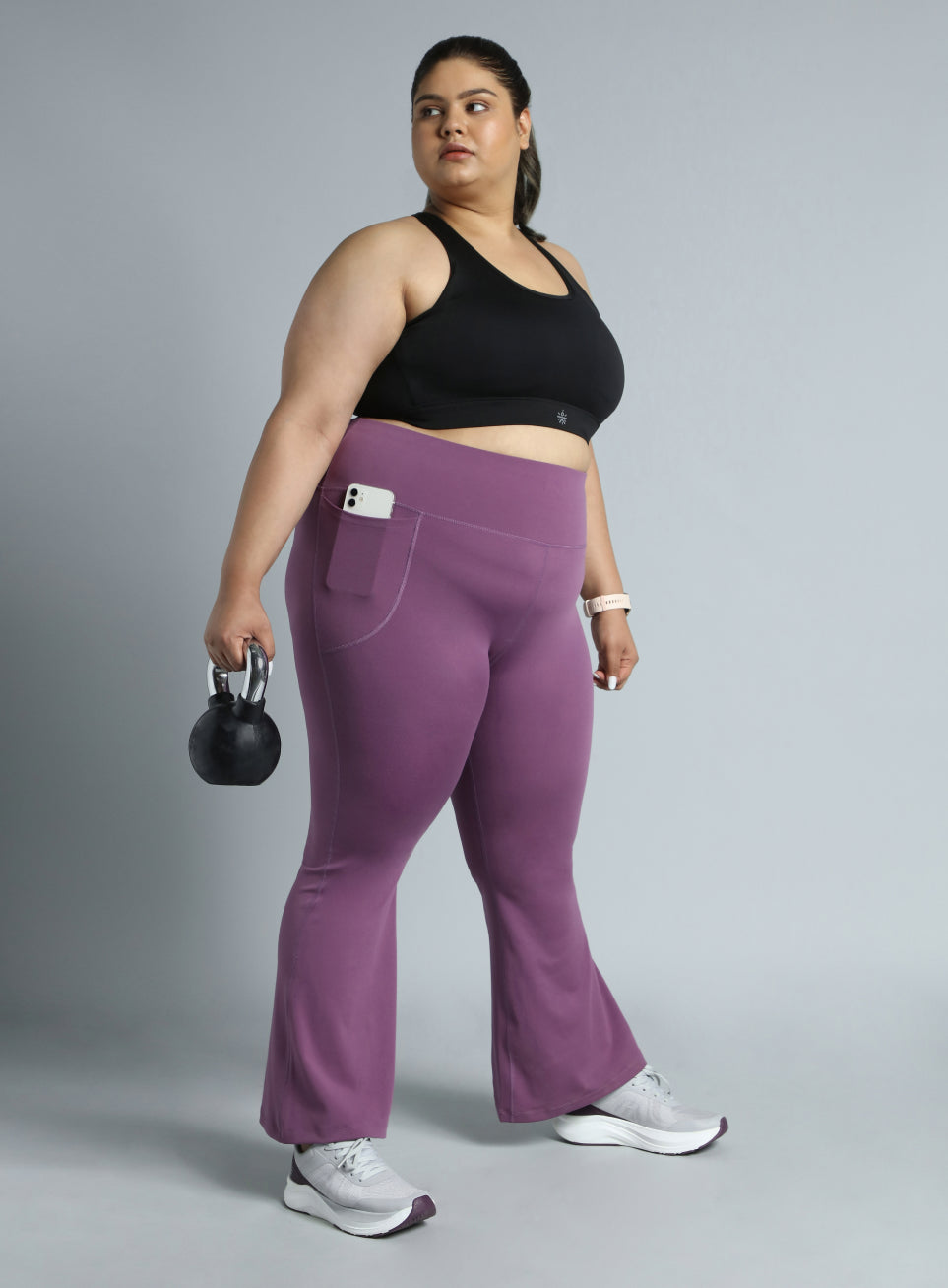 Women's Pink All Format Training Plus Size Flared Pants