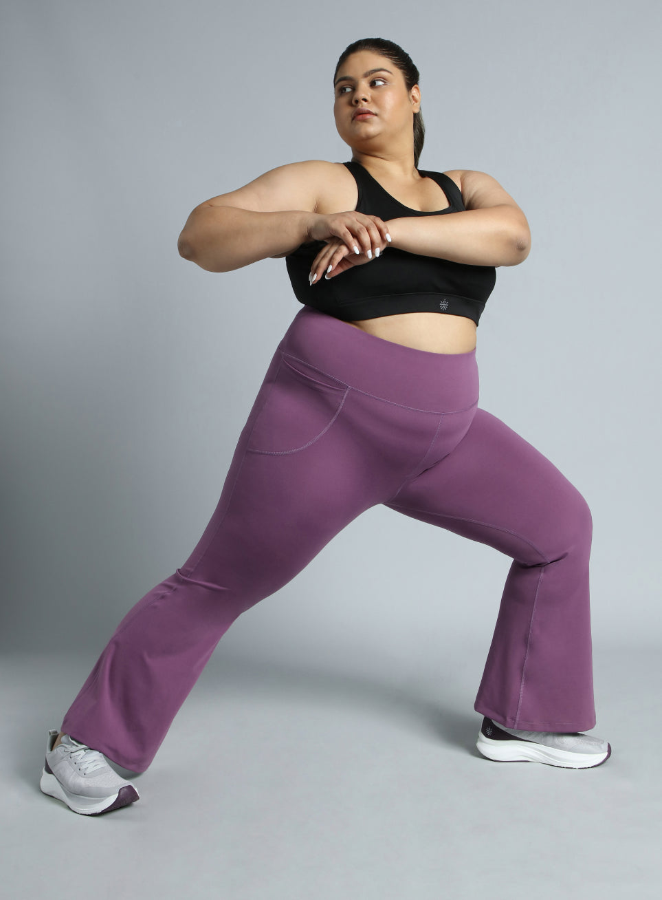 Women's Pink All Format Training Plus Size Flared Pants