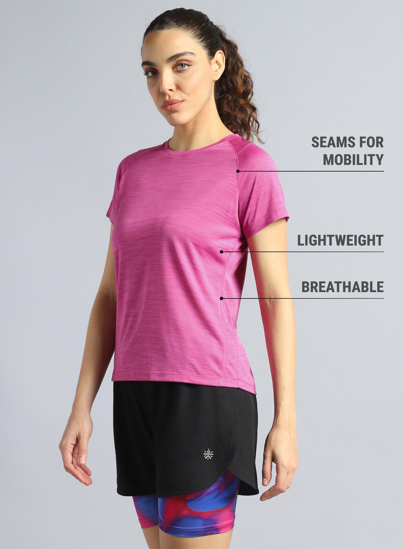 Women's Pink Training Elevate Sculpt T-shirt