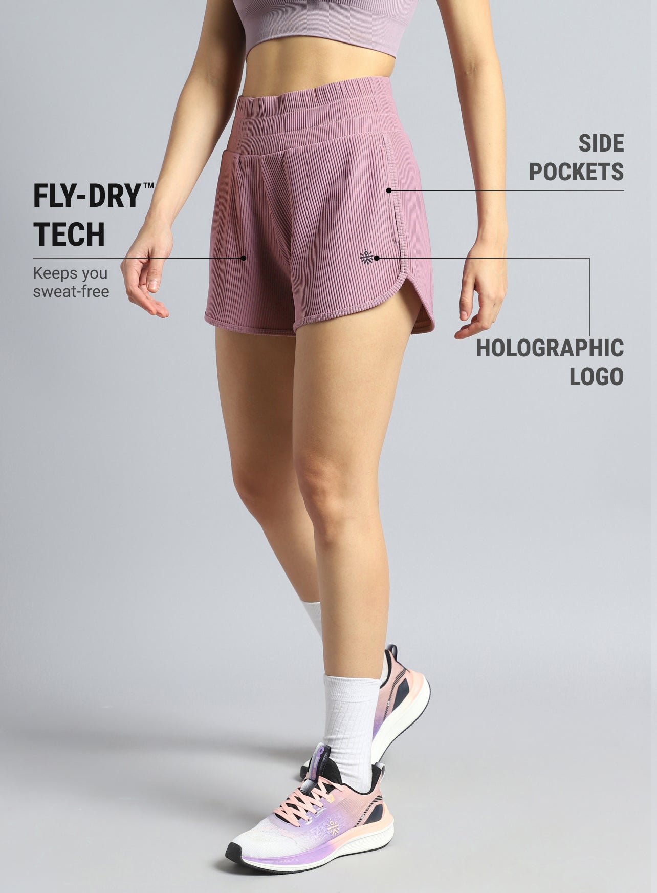 Women's Lavender Training Sculpted Shorts