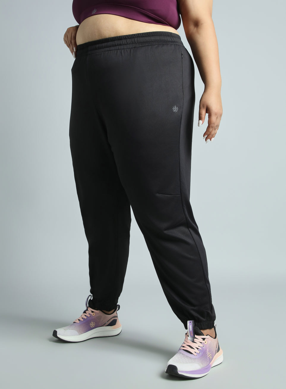 Women's Black Plus Size Everyday Essential Cotton Joggers
