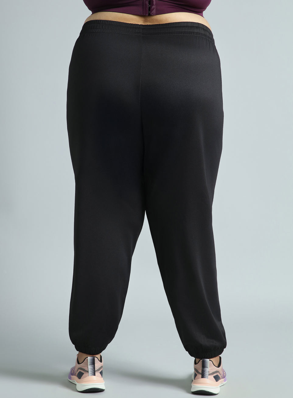 Women's Black Plus Size Everyday Essential Cotton Joggers