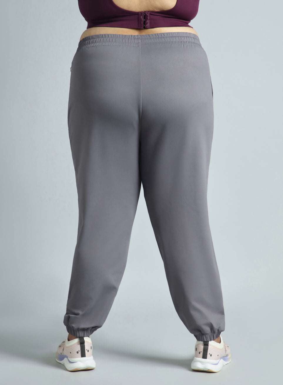 Women's Dark Grey Plus Size Everyday Essential Cotton Joggers