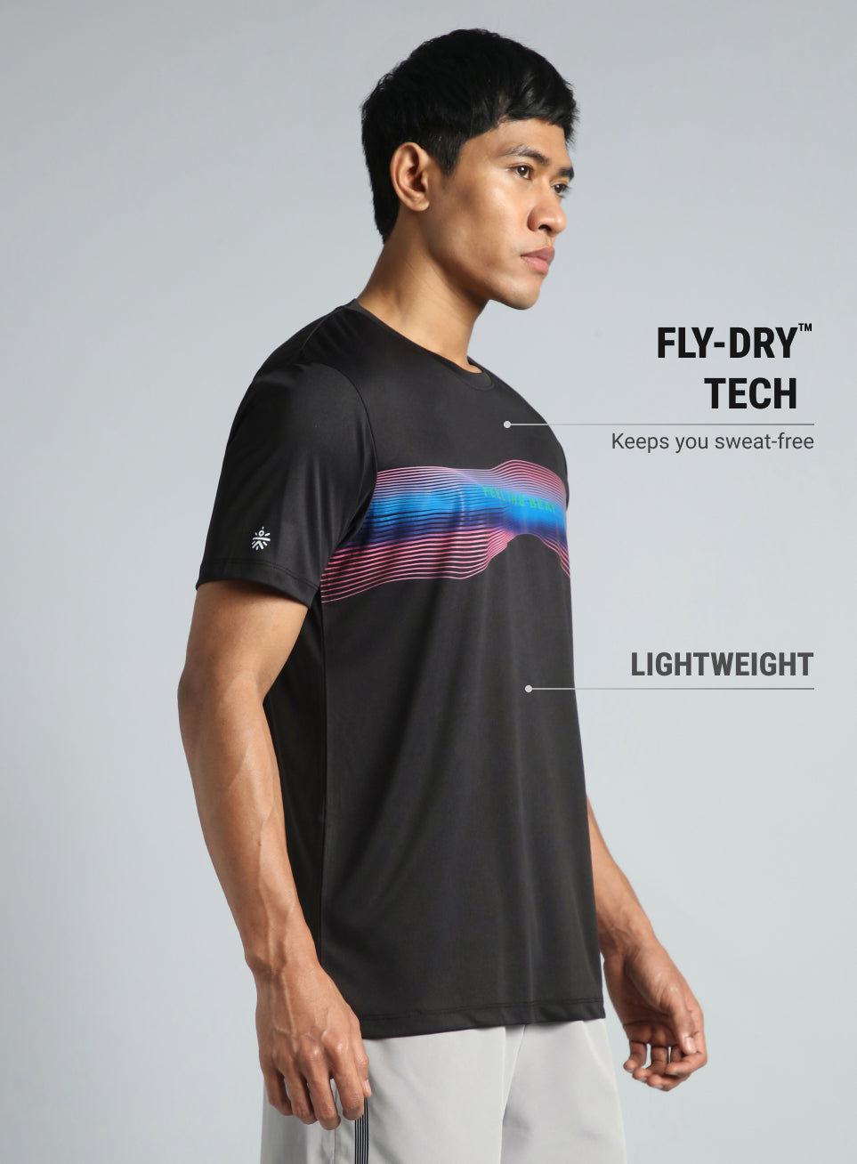 Men's Black Feel the Beat Dance T-shirt