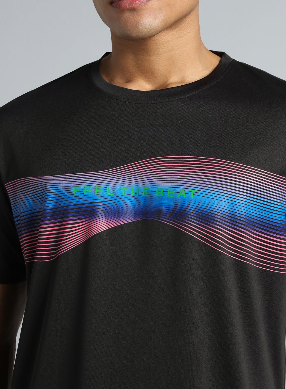 Men's Black Feel the Beat Dance T-shirt