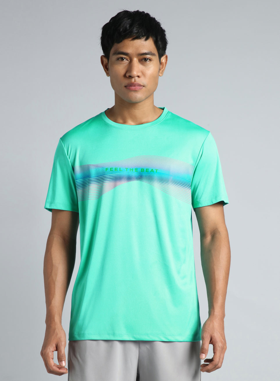 Men's Turqiose Feel the Beat Dance T-shirt