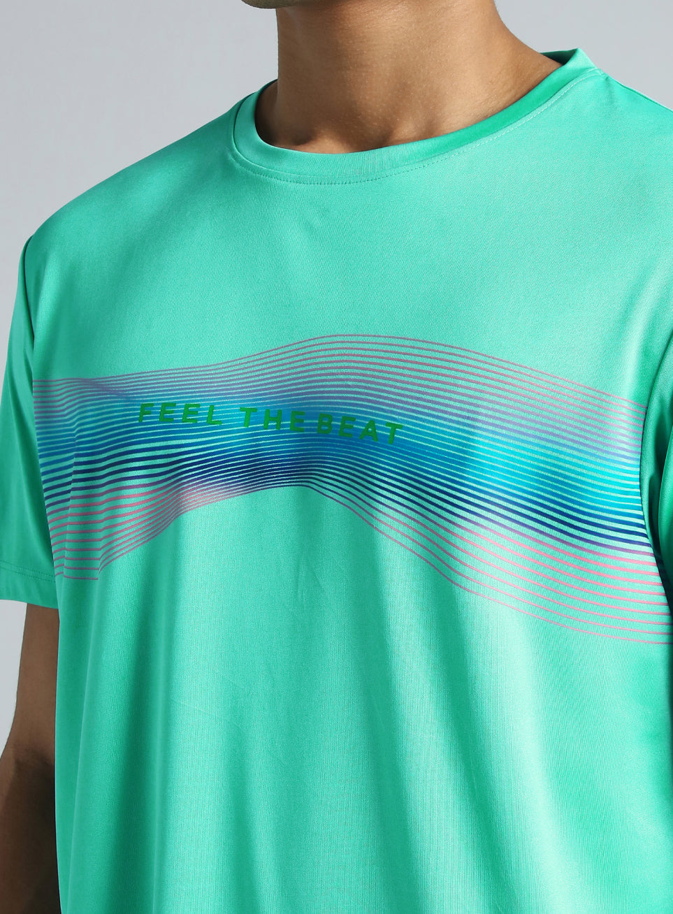 Men's Turqiose Feel the Beat Dance T-shirt