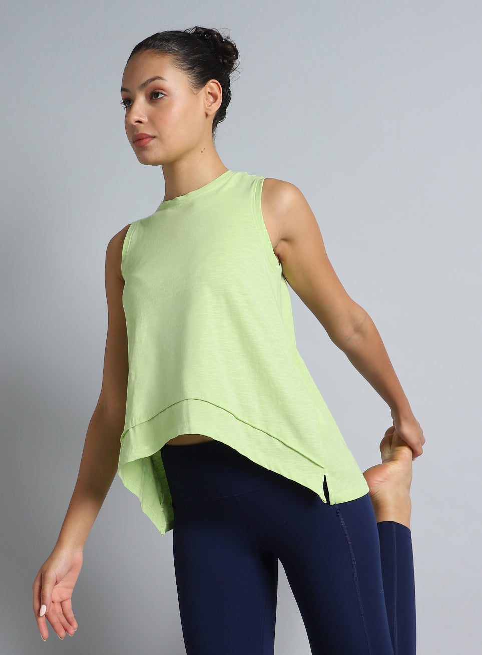 Women's Lime Yoga Flow Tank