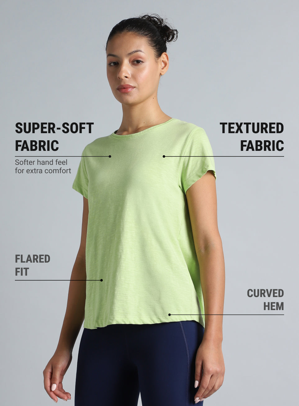 Women's Lime Yoga Flow Top